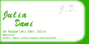 julia dani business card